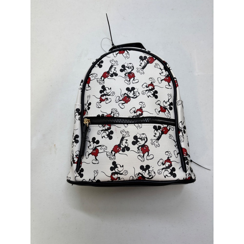 Disney Mickey Mouse All Over Print Mini Backpack White‎ Black Red